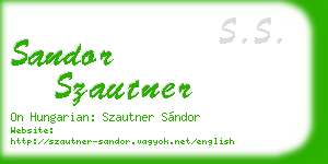 sandor szautner business card