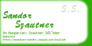 sandor szautner business card